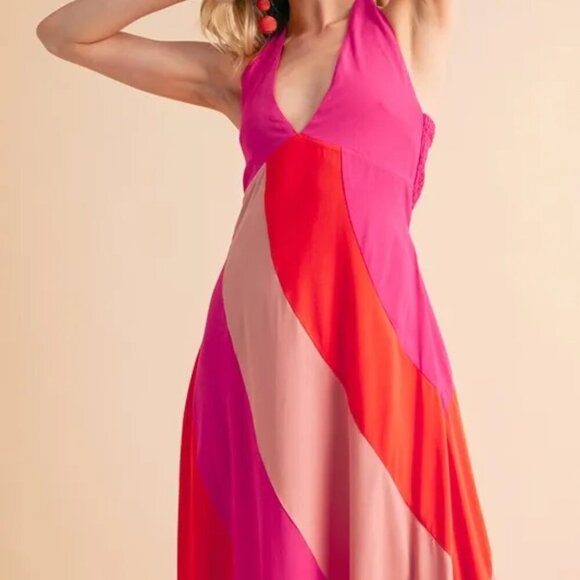 Aemi+Co Color Block Sleeveless Maxi Dress - Picture 10 of 16